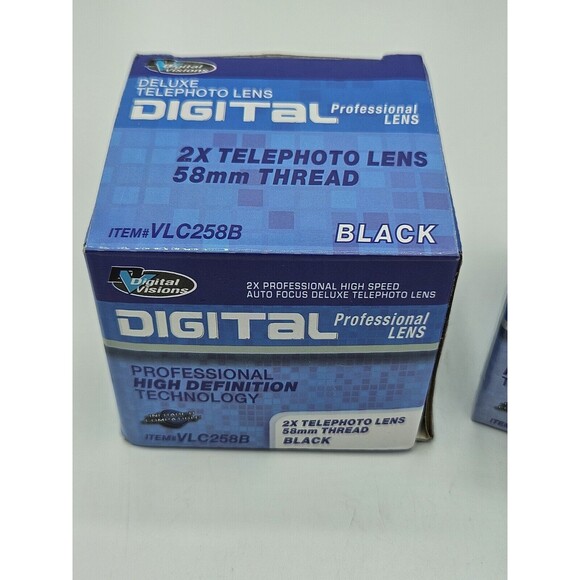 Digital Visions 2x Telephoto Lense 58mm Thread + .45 Wide Angle Lens 58mm Thread - Picture 2 of 5